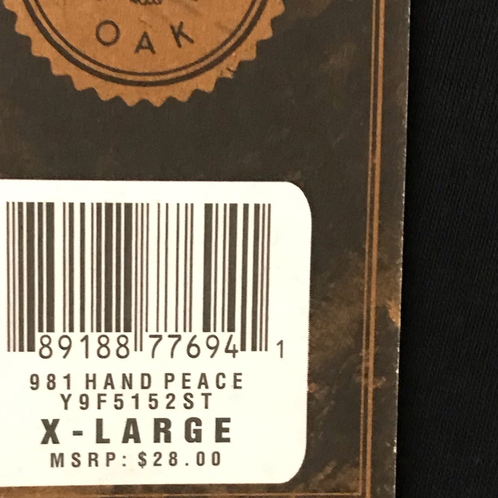 COPPER & OAK AMERICAN FLAG PEACE SIGN TEE NEW - Picture 6 of 8